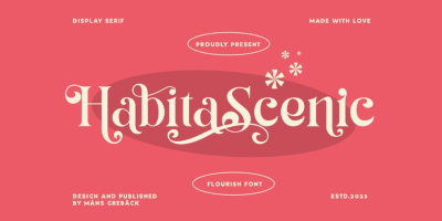 Habita Scenic Font Family free download – Headlines font preview