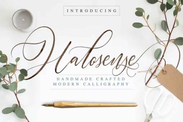 Halosense Script Font free download – Script font preview