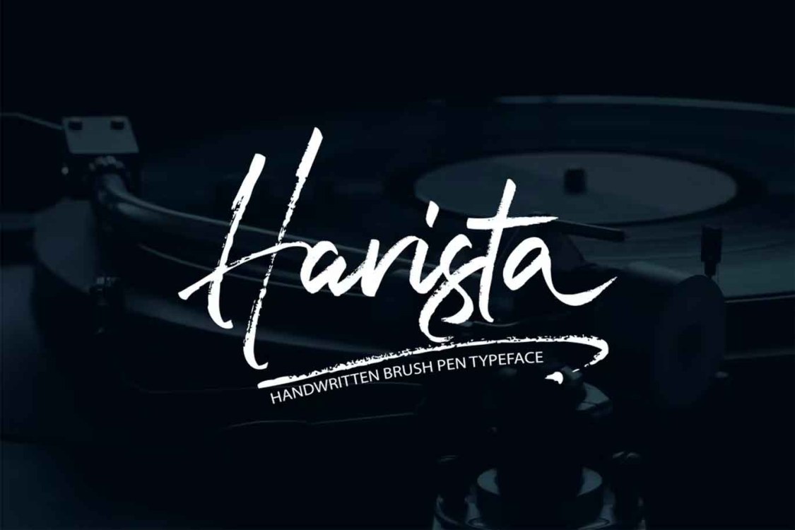 Harista Font free download – Script And Handwritten font preview image for Windows and Mac