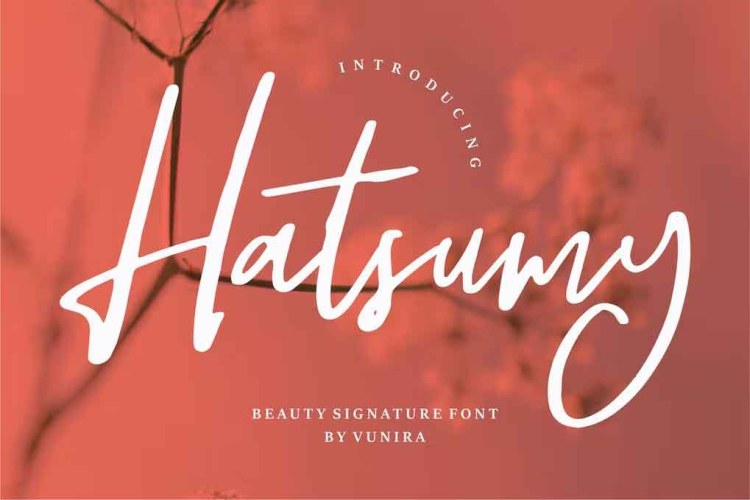 Hatsumy Beauty Signature Font free download preview 3 – Handwriting Fonts font