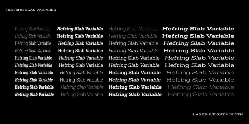 Hefring Slab Variable Font Family free download preview 1 – Slab Serif Fonts font