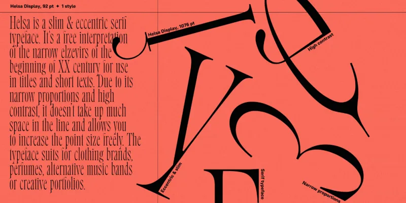 Helsa Display Font free download preview 1 – Serif Fonts font