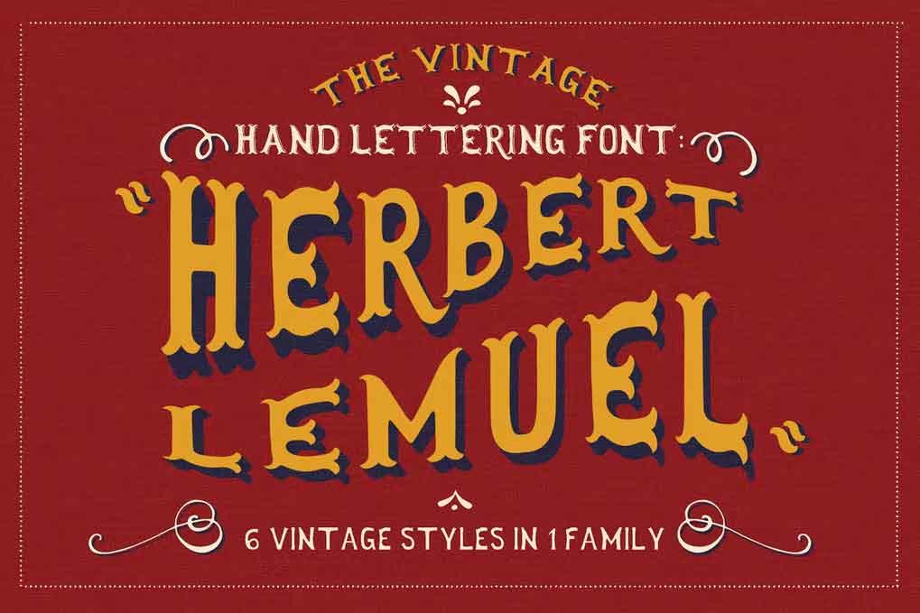Herbert Lemuel Font free download – Serif Fonts font preview image for Windows and Mac