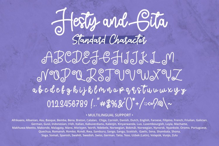 Hesty and Gita Script Font free download preview 4 – Script And Handwritten font