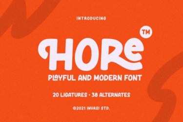 Hore Font free download – Playful font preview