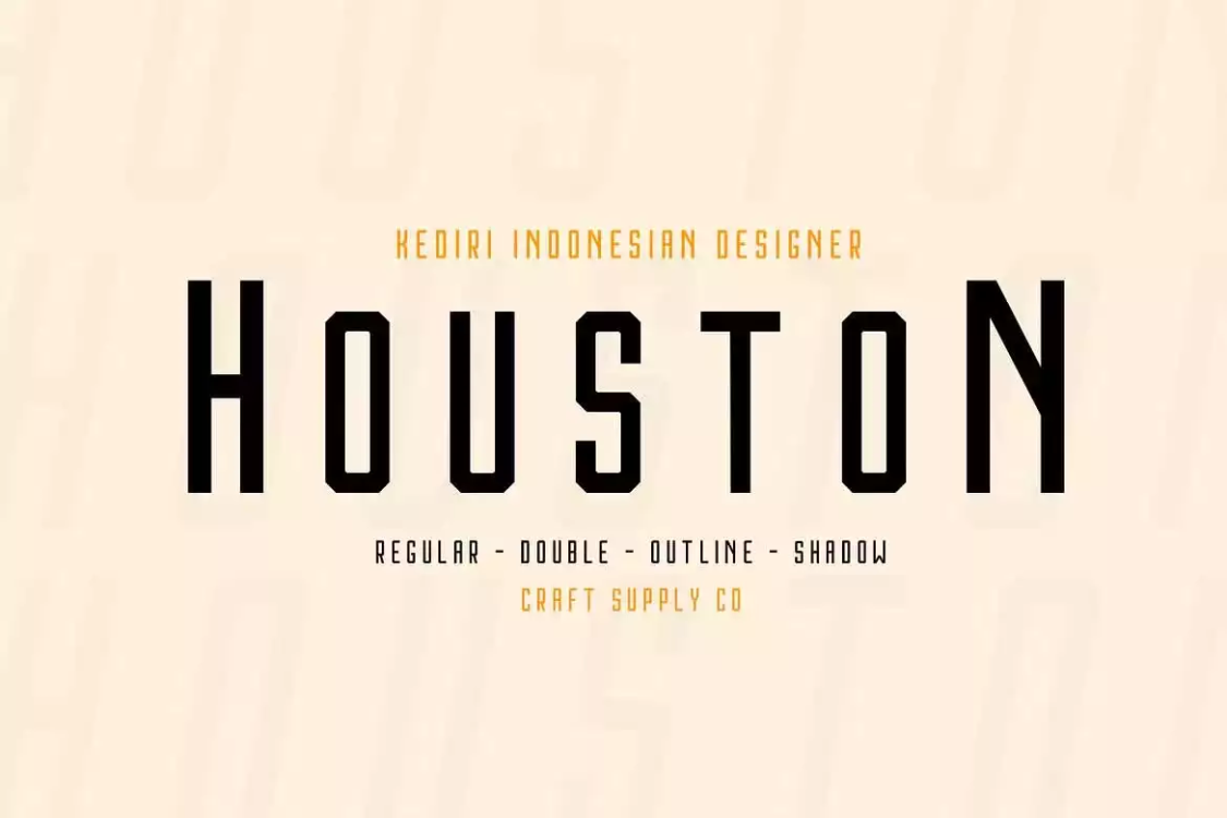 Houston Font free download – Display Fonts font preview image for Windows and Mac