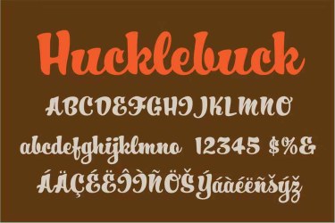 Hucklebuck Font free download – Script And Handwritten font preview