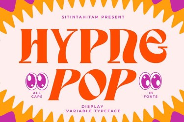 Hypne Pop Display Font free download – Display Fonts font preview