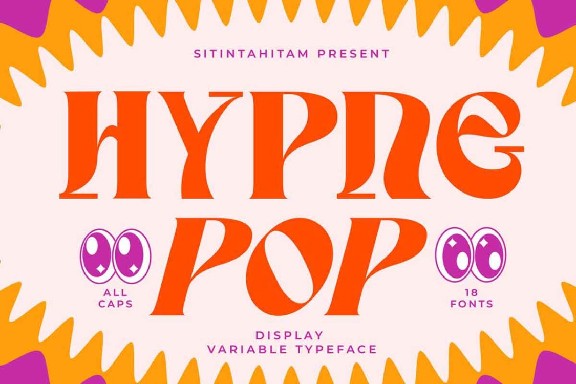 Hypne Pop Display Font free download – Display Fonts font preview image for Windows and Mac