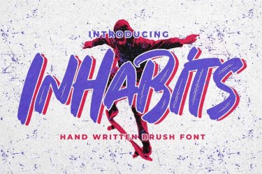INHABITS Handwritten Brush Font free download – Sans Serif Fonts font preview