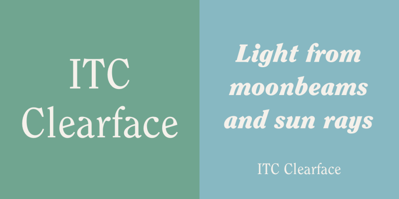 ITC Clearface Font free download preview 1 – Serif Fonts font