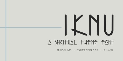 Iknu Font free download – Display Fonts font preview