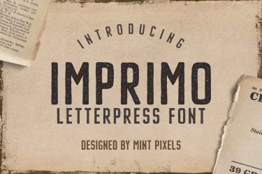 Imprimo Letterpress Font free download – Sans Serif Fonts font preview