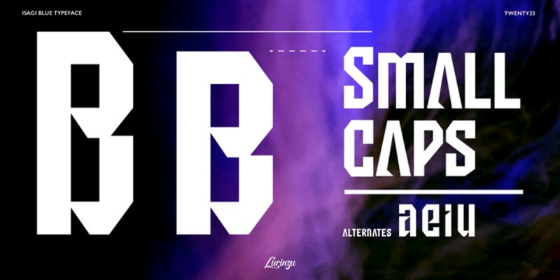 Isagi Blue Font Family free download preview 6 – Display Fonts font