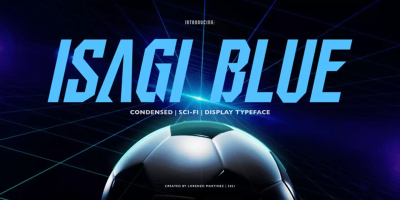 Isagi Blue Font Family free download – Display Fonts font preview