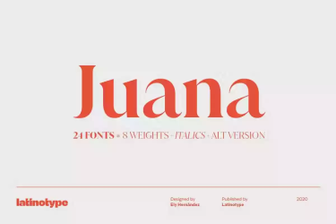 Juana Font free download – Editorial font preview