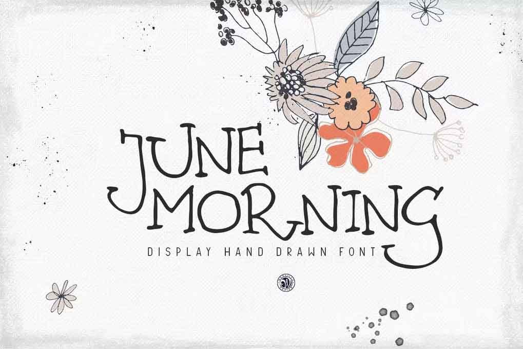 June Morning Font free download – Serif Fonts font preview image for Windows and Mac