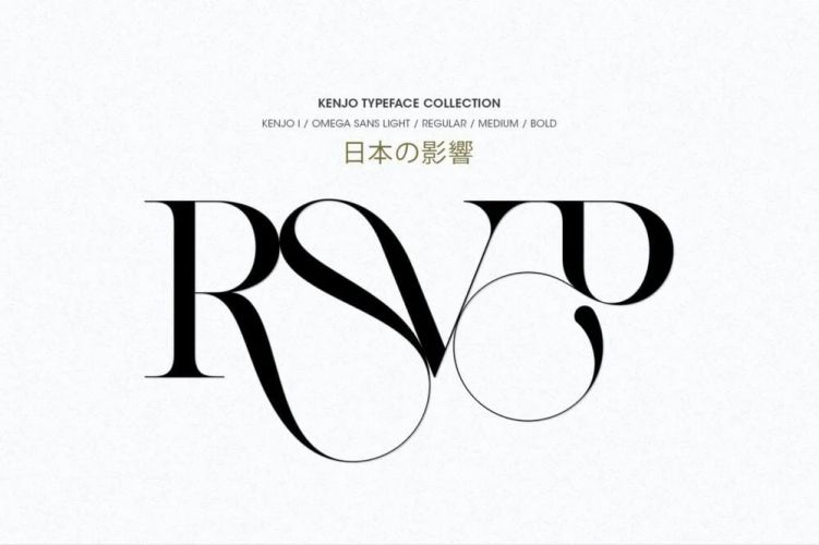 Kenjo Font free download preview 4 – Display Fonts font