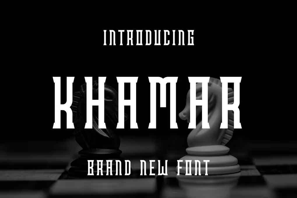 Khamar Font free download – Serif Fonts font preview image for Windows and Mac
