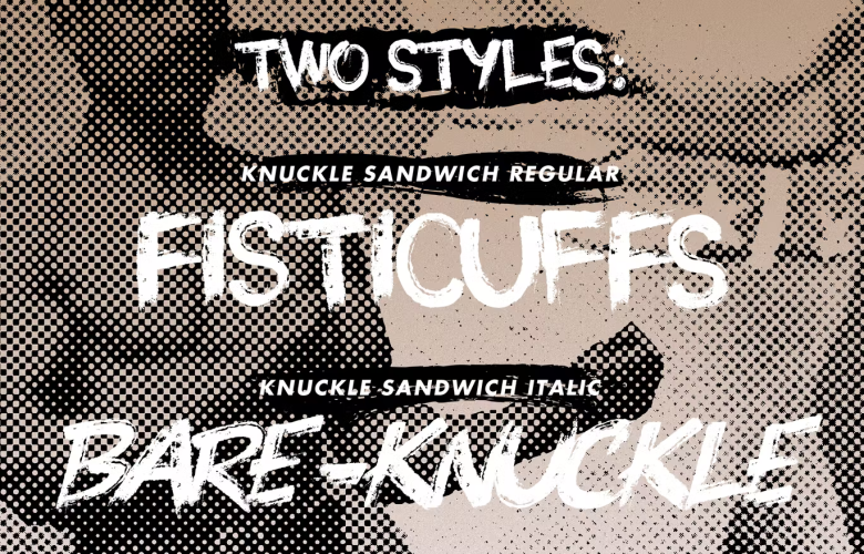 Knuckle Sandwich Font free download preview 1 – Script And Handwritten font