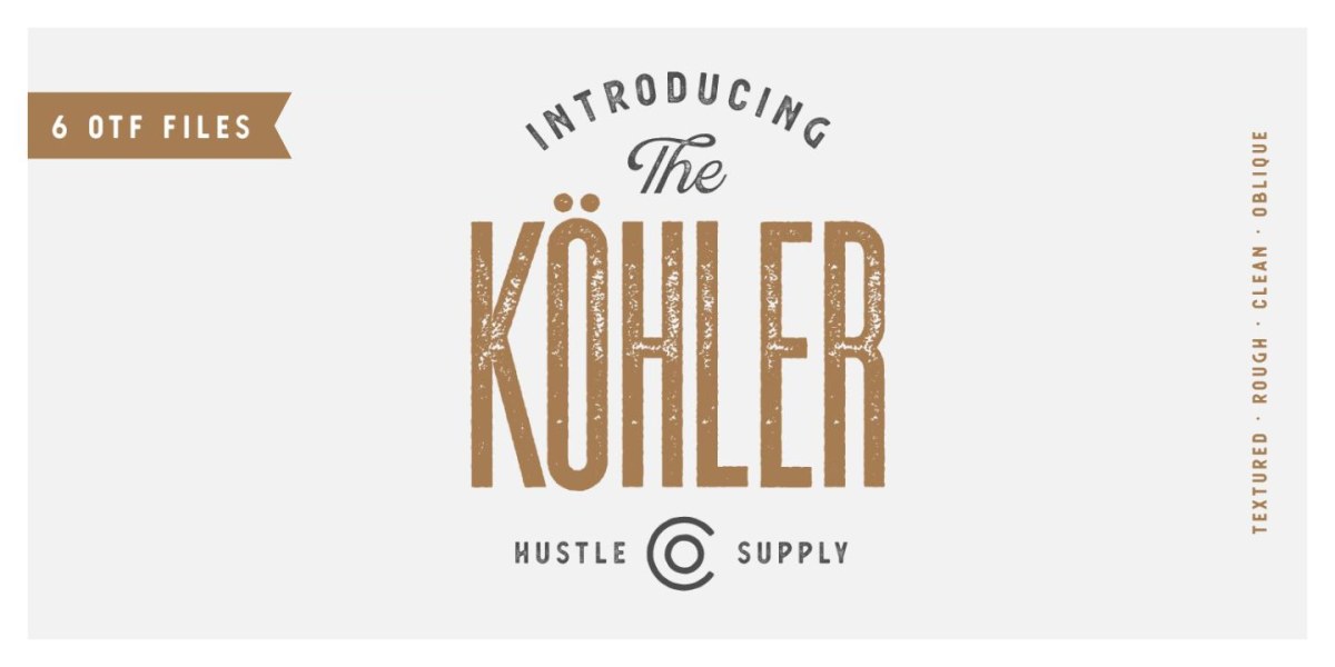 Kohler Font Family free download – Display Fonts font preview image for Windows and Mac