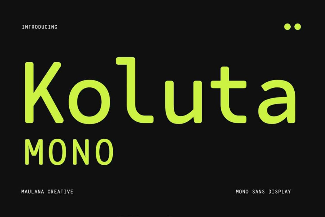 Koluta Mono Font free download – Display Fonts font preview image for Windows and Mac