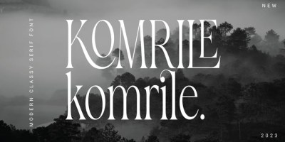 Komrile Font Family free download – Modern font preview