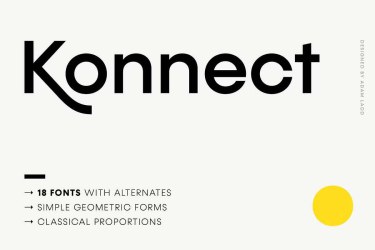 Konnect Font free download – Geometric font preview
