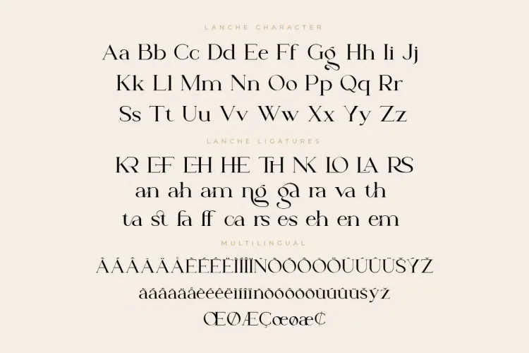 Lanche Font free download preview 3 – Serif Fonts font