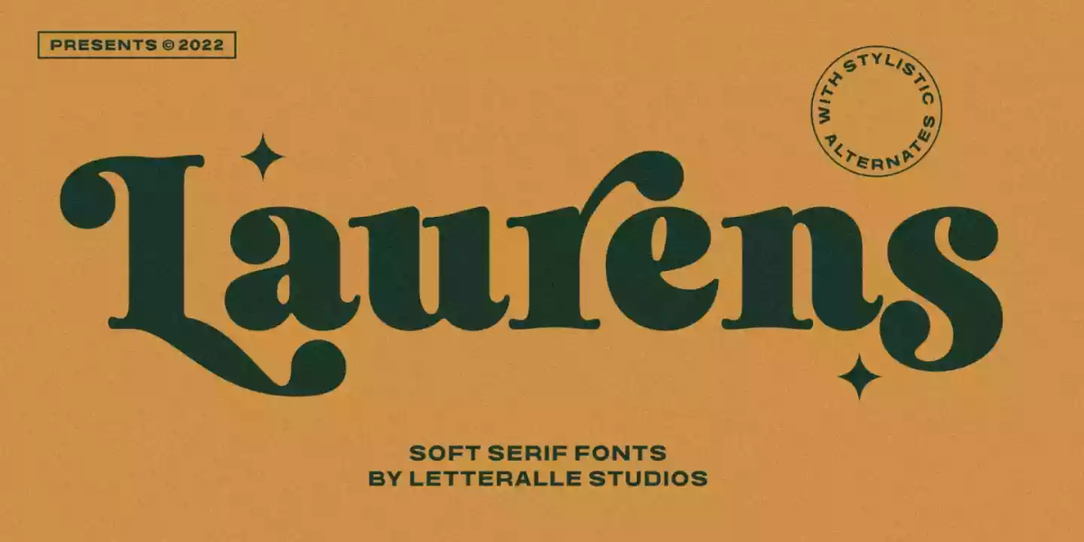 Laurens Font free download – Serif Fonts font preview image for Windows and Mac