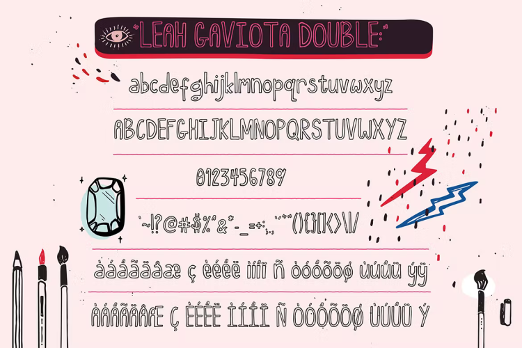 Leah Gaviota Font free download preview 6 – Serif Fonts font