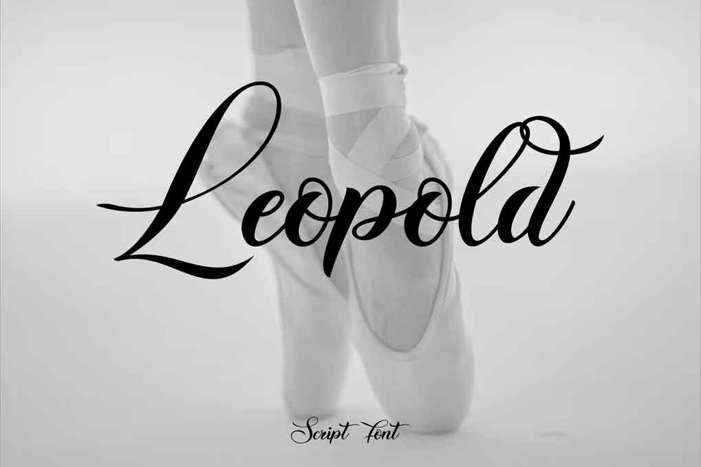 Leopold Script Font free download – Script And Handwritten font preview image for Windows and Mac