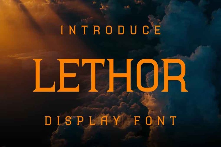 Lethor Font free download preview 4 – Serif Fonts font