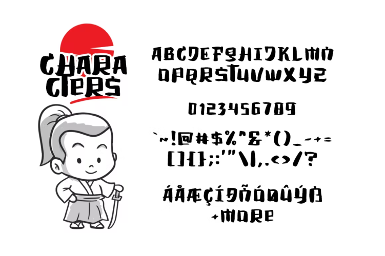 Little Samurai Font free download preview 2 – Sans Serif Fonts font
