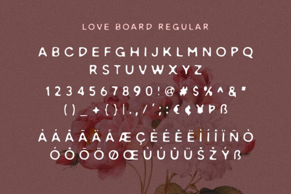 Love Board Font free download preview 5 – Display Fonts font