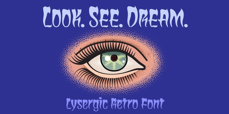 Lysergic Font free download preview 1 – Display Fonts font