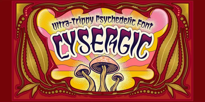 Lysergic Font free download preview 6 – Display Fonts font
