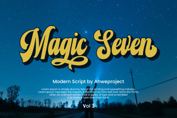 Magic Seven Font free download preview 3 – Script And Handwritten font