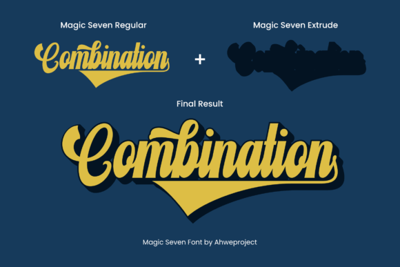 Magic Seven Font free download preview 4 – Script And Handwritten font