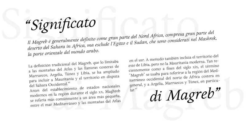 Magreb Font Family preview 1 – Serif Fonts font sample