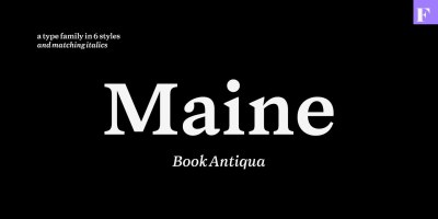 Maine Font Family free download – Editorial font preview