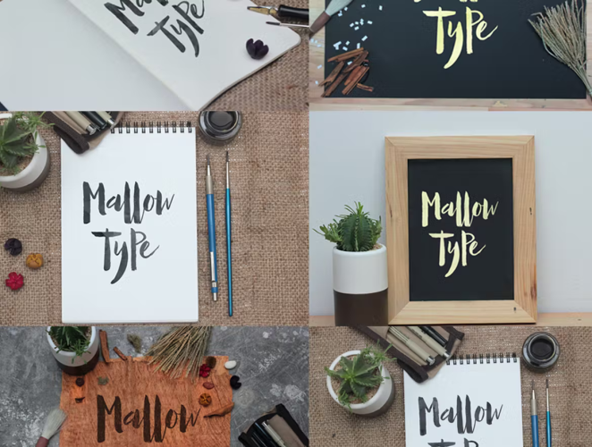 Mallow Typeface EXTRA Mockup Font free download preview 2 – Script And Handwritten font