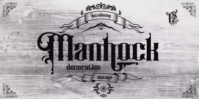 Manhock Font free download – Decorative Fonts font preview