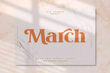 March Font free download – Clean font preview