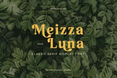 Meizzaluna Font free download – Serif Fonts font preview
