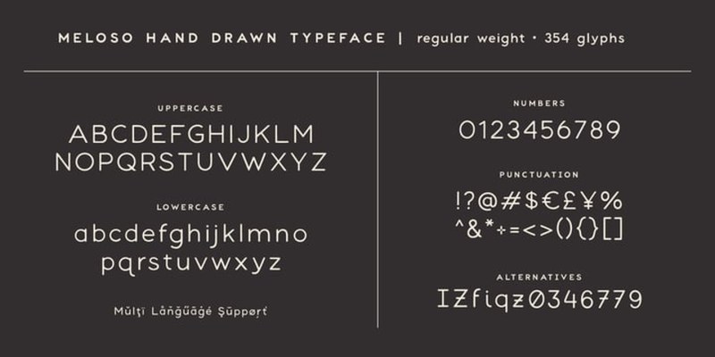 Meloso Font Family free download preview 7 – Typeface font