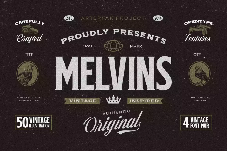 Melvins Font free download preview 11 – Display Fonts font