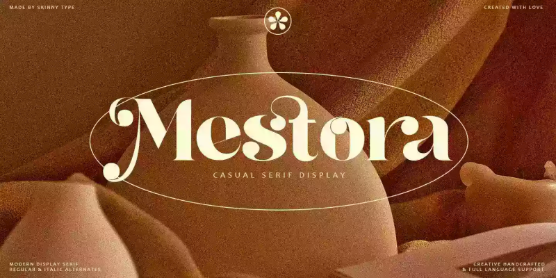 Mestora Font Family free download preview 9 – Serif Fonts font