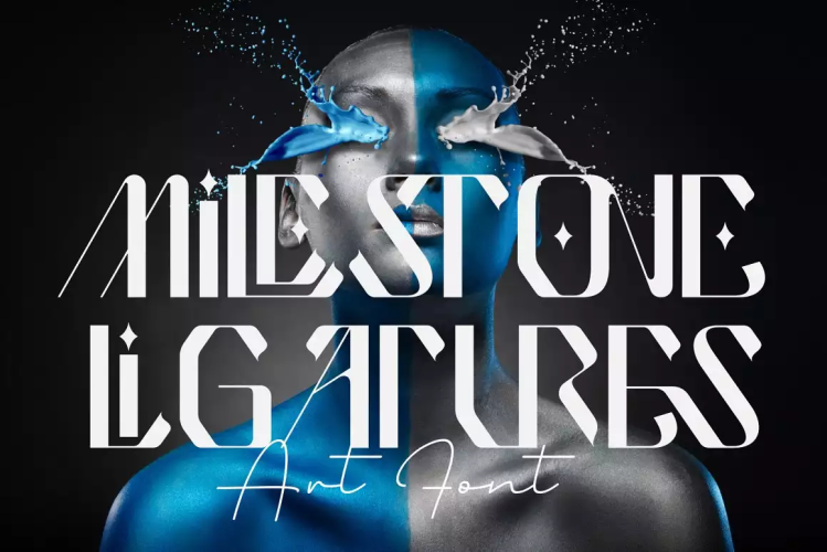 Milestone Ligatures Font free download preview 3 – Display Fonts font