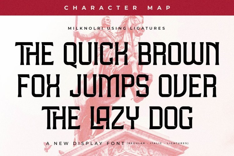 Milknolri A New Display Font free download preview 1 – Display Fonts font